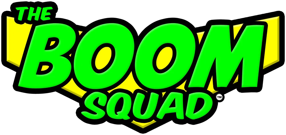 The Boom Squad heroes posed together, ready for action